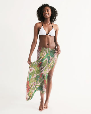 Vintage Tropical Floral Swimsuit Cover Up Sarong Swimsuit Cover up Berry Jane™