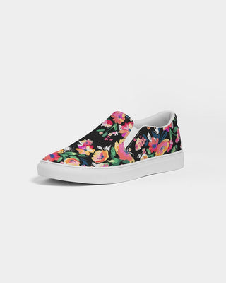 Bright Floral Blooms Print Women's Slip-On Canvas Shoes Women's Shoes Berry Jane™