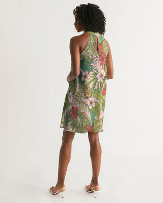 Women's Halter Dress, Vintage Tropical Floral Dresses Berry Jane™