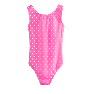 Girls 1-Pc. Hot Pink & White Polka Dot Swimsuit Kids Swimwear Berry Jane™