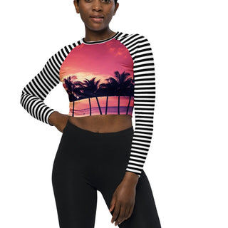 Women's Long Sleeve Crop Rash Guard, UPF 50 - Malibu Sunset Rash Guards & Swim Shirts Berry Jane™