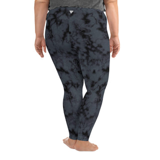Women's Plus Size High Waist Black Marble Dye Yoga Leggings 2XL-6XL Yoga Leggings Berry Jane™