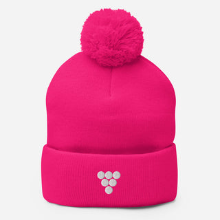Berry Jane™ Pink Logo Pom-Pom Beanie Knit Hat Hats Berry Jane™