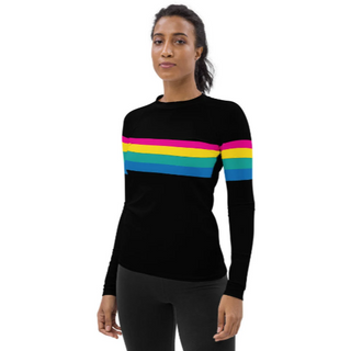 Women's Long Sleeve Rainbow Stripe Rash Guard, UPF 50+ Rash Guards & Swim Shirts Berry Jane™