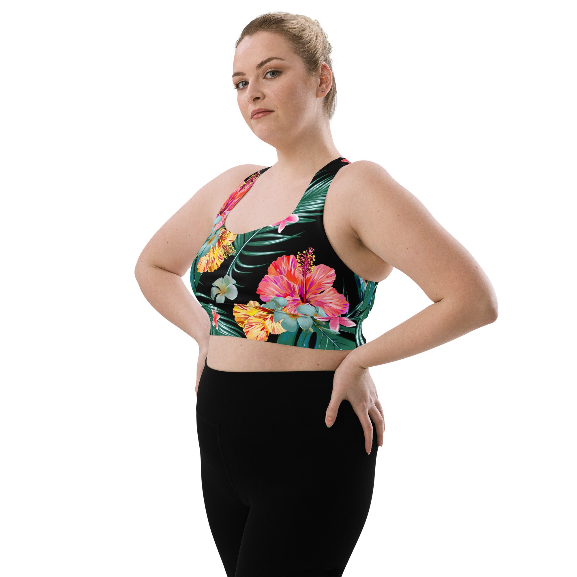 Women's Multi-Sport Swimsuit Sports Bra XS-3XL- Hawaiian Botanical – Berry  Jane™