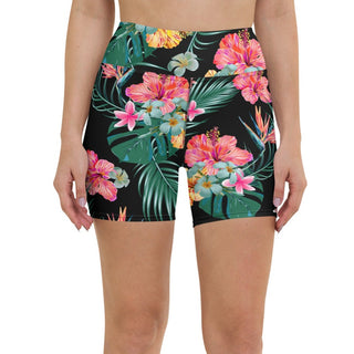 5" Swim Shorts UV High-Rise Swim SUP Paddleboard Shorts - Hawaiian Botanical swim shorts Berry Jane™