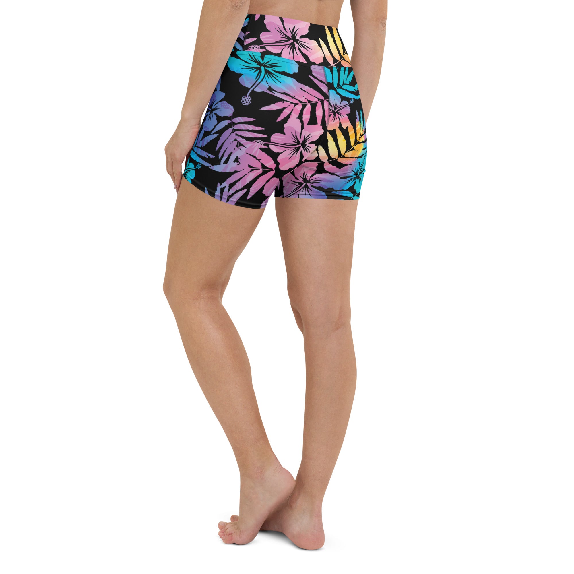 Women's UPF 50+ Long Swim Shorts, Hawaiian Lily – Berry Jane™