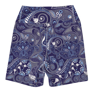 5" Swim Shorts UV Women's Paddleboard Shorts Long Swim Shorts - Blue Paisley swim shorts Berry Jane™